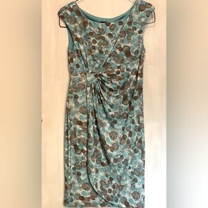 (12) CONNECTED APPAREL Sleeveless Faux Wrap Dress with Bubble-like Spots
